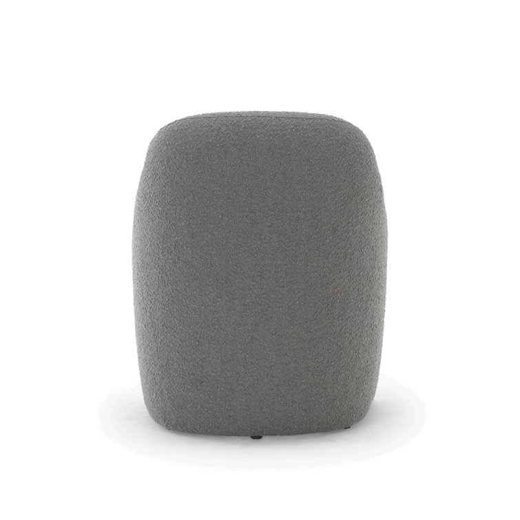 Charcoal Chenille Upholstered Arm Chair with Solid Wood Frame
