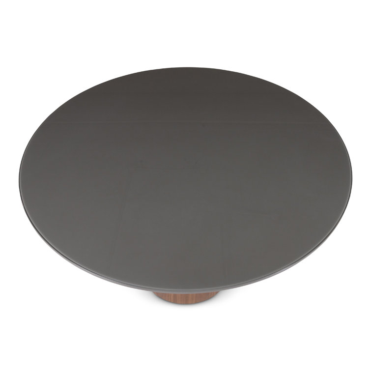 Chumbo Glass Top Round Pedestal Dining Table