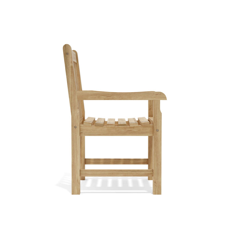 Classic Teak Natural Outdoor Dining Armchair