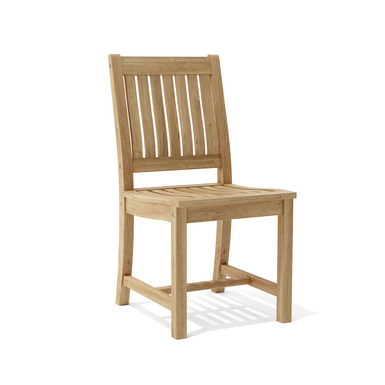 Rialto Natural Teak Armless Outdoor Dining Chair