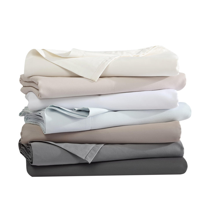 Queen Blue Cotton Polyester Deep Pocket Sheet Set