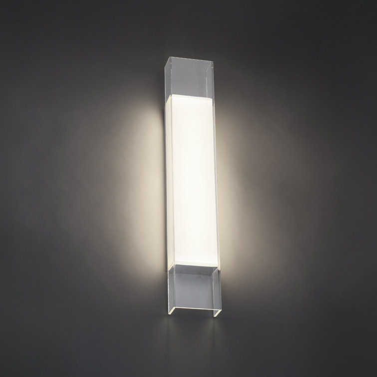 Sleek Chrome LED Vanity Light Bar with Clear Glass