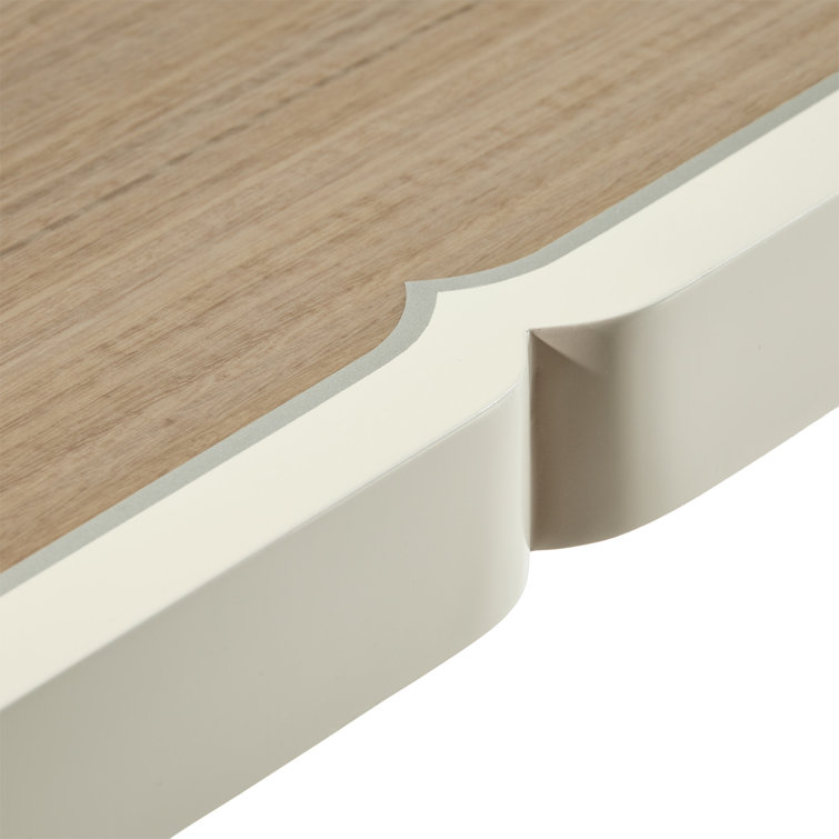 Transitional Cream Acrylic Rectangular Occasional Table