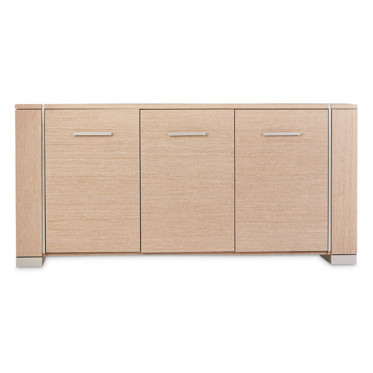 Laguna Ridge Contemporary Beige 72'' Washed Oak Sideboard