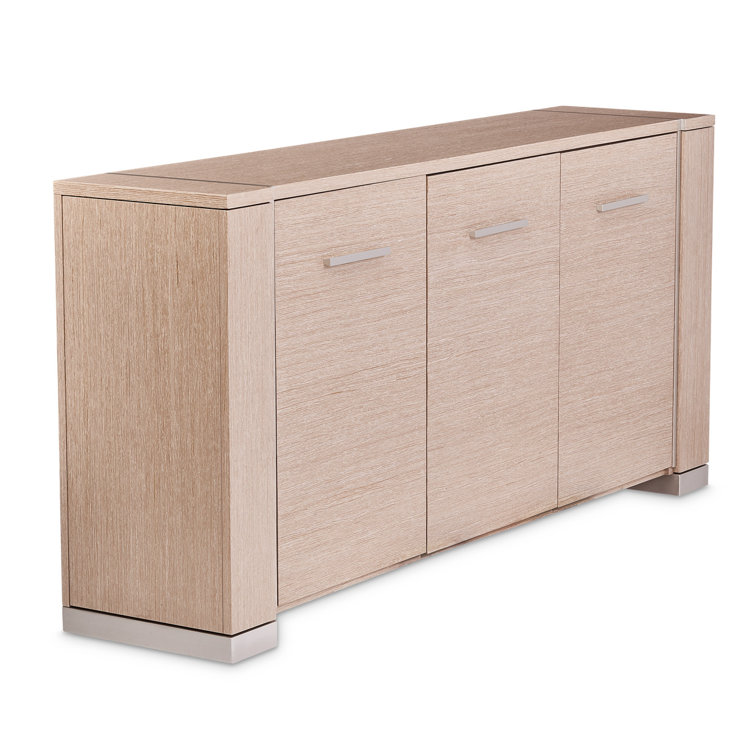 Laguna Ridge Contemporary Beige 72'' Washed Oak Sideboard