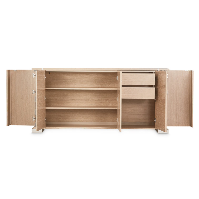 Laguna Ridge Contemporary Beige 72'' Washed Oak Sideboard