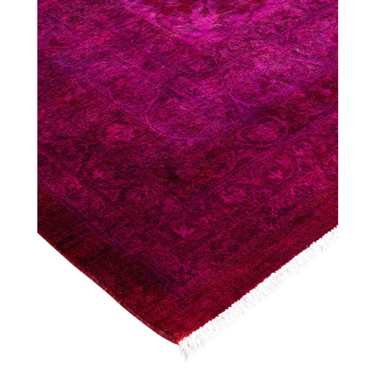 Po One-of-a-Kind 12' 2" x 17' 2" Purple Hand-Knotted Wool Area Rug