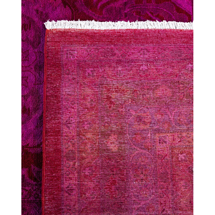 Po One-of-a-Kind 12' 2" x 17' 2" Purple Hand-Knotted Wool Area Rug