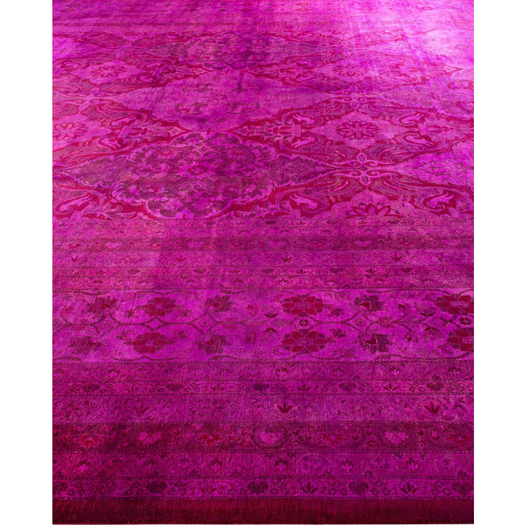 Po One-of-a-Kind 12' 2" x 17' 2" Purple Hand-Knotted Wool Area Rug