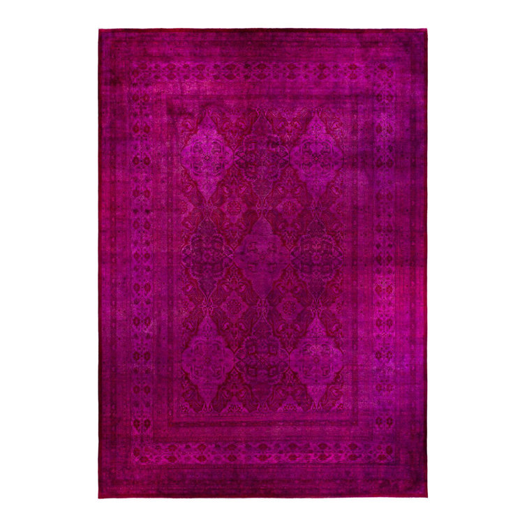 Po One-of-a-Kind 12' 2" x 17' 2" Purple Hand-Knotted Wool Area Rug