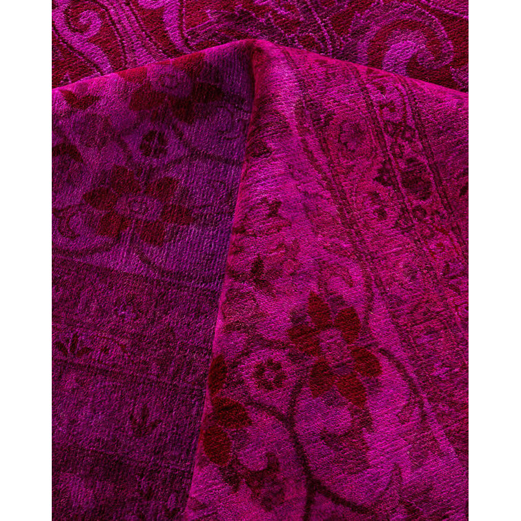 Po One-of-a-Kind 12' 2" x 17' 2" Purple Hand-Knotted Wool Area Rug