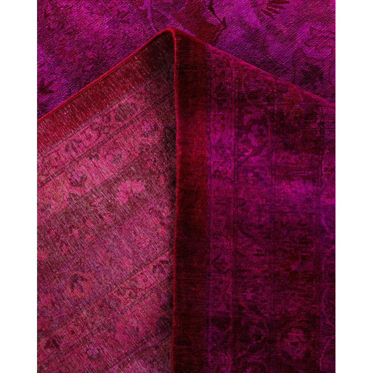 Po One-of-a-Kind 12' 2" x 17' 2" Purple Hand-Knotted Wool Area Rug