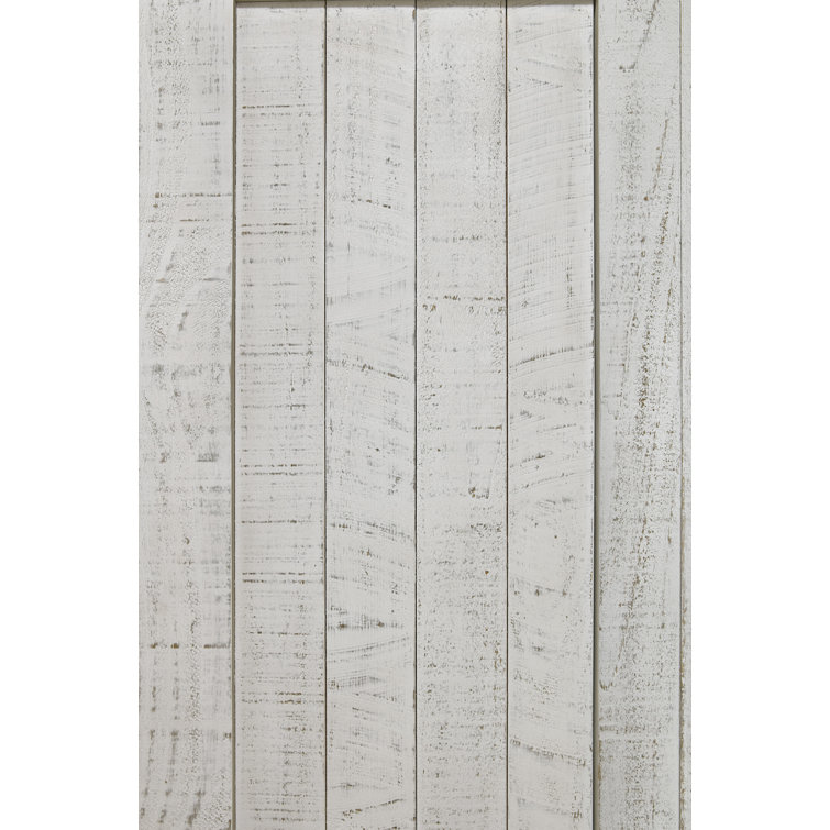 Transitional Two-Tone White and Weathered Gray 74'' Media Console with Cabinet