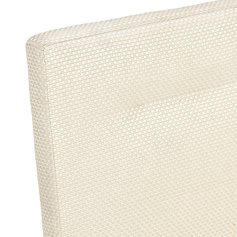 Laguna Ridge Cream Upholstered Side Chair with Brushed Platinum Frame