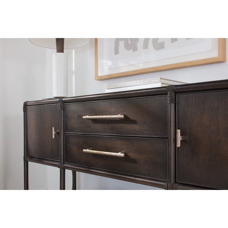 Retreat 70'' Dark Wood and Black Sand Sideboard