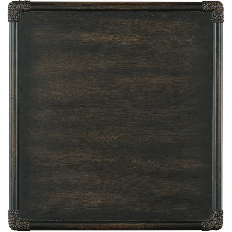 Black Sand Oak and Maple Veneer End Table with Storage