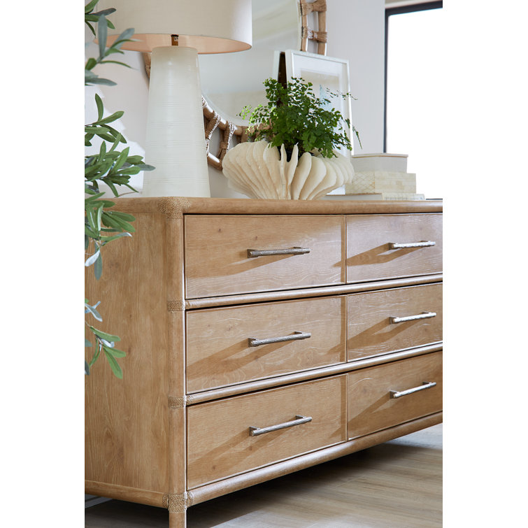 Dune Beige Oak and Maple 6-Drawer Dresser