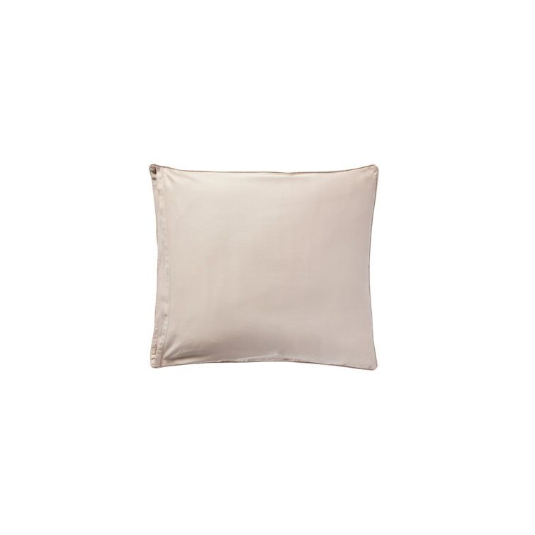 Boudoir Size Taupe Greige Cotton Floral Pillow Sham