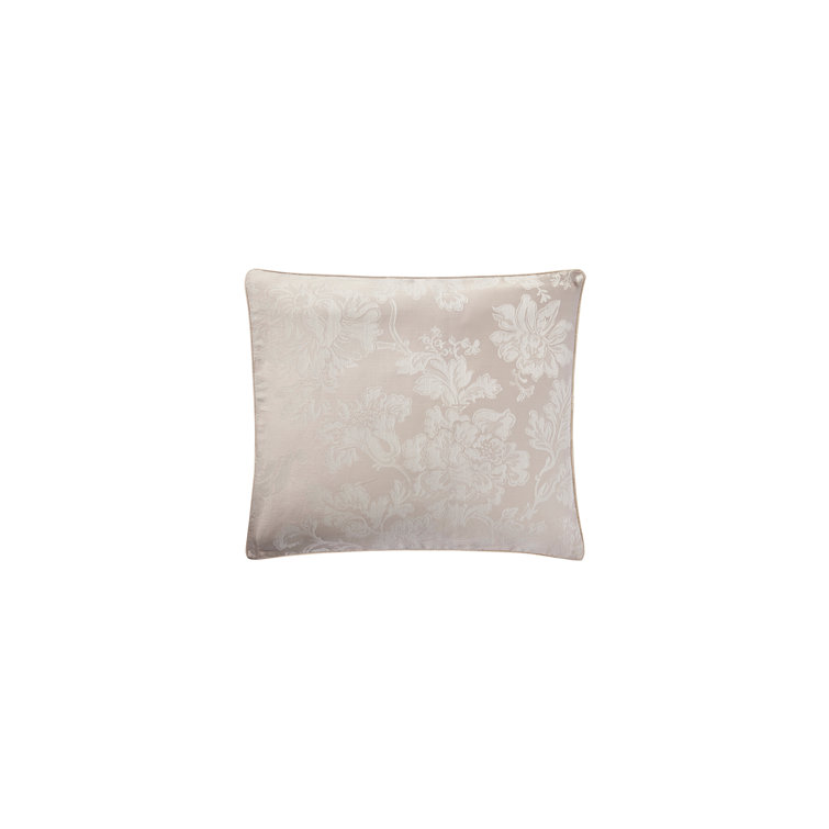 Boudoir Size Taupe Greige Cotton Floral Pillow Sham