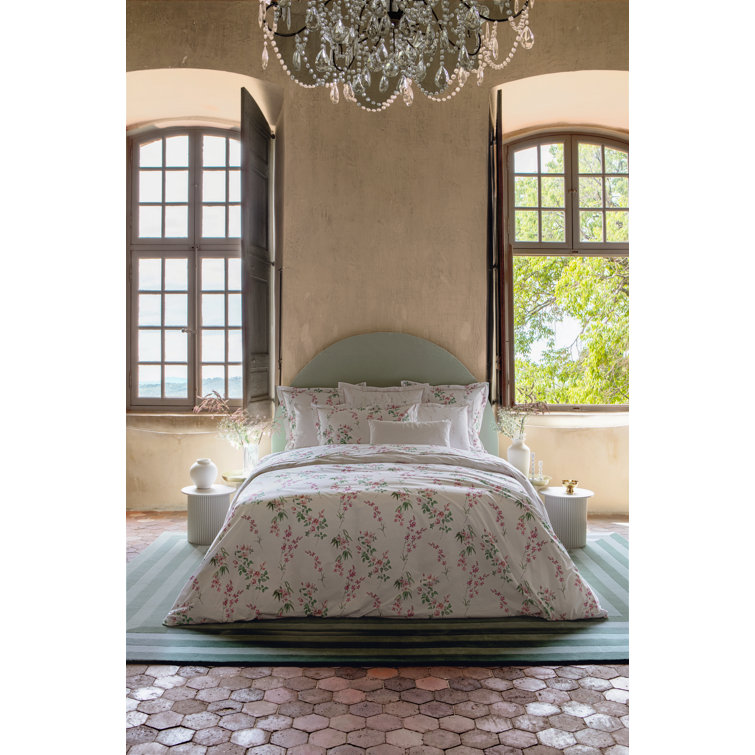 King White Cotton Floral Blossom Duvet Cover