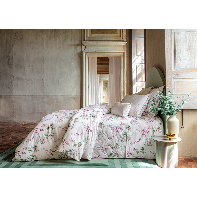 King White Cotton Floral Blossom Duvet Cover