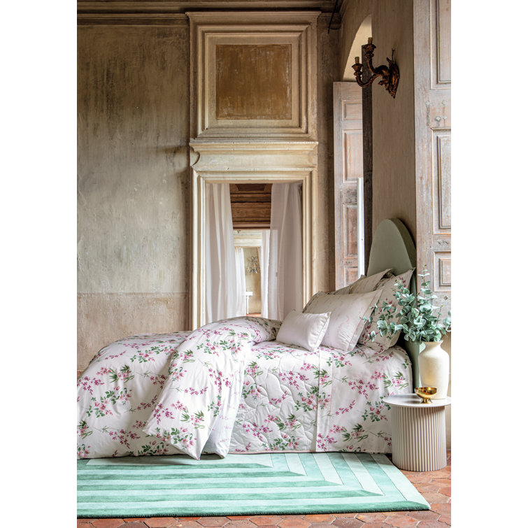 King White Cotton Floral Blossom Duvet Cover
