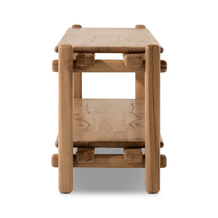 Natural Reclaimed French Oak Console Table with Storage
