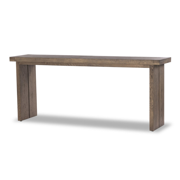 Worn Oak 78'' Wooden Console Table with Storage
