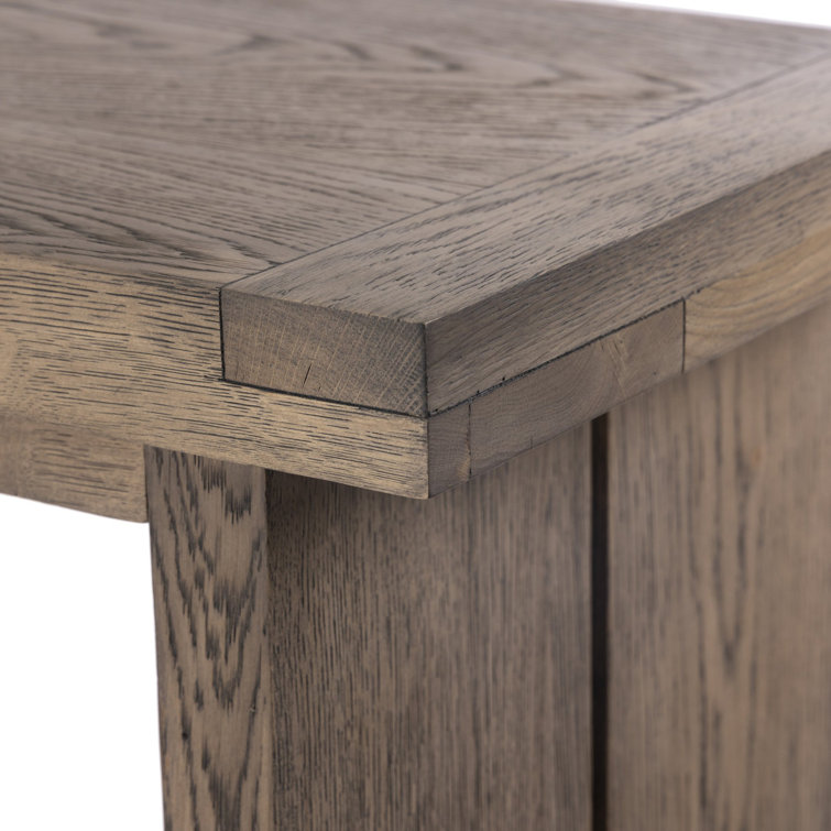 Worn Oak 78'' Wooden Console Table with Storage