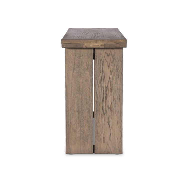 Worn Oak 78'' Wooden Console Table with Storage