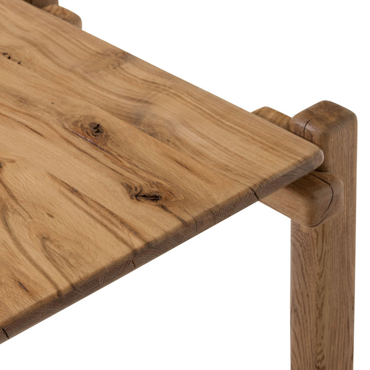 Natural Reclaimed French Oak Rectangular End Table