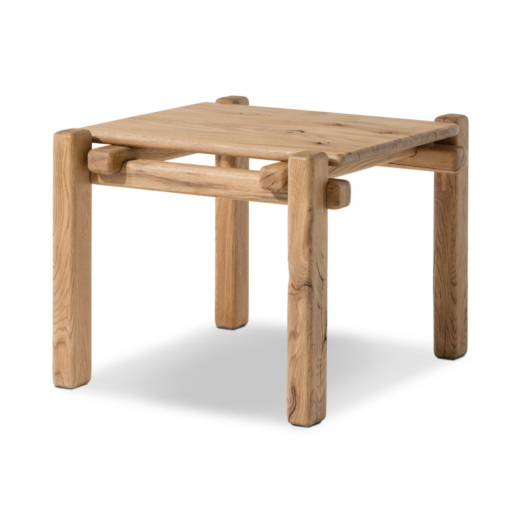 Natural Reclaimed French Oak Rectangular End Table