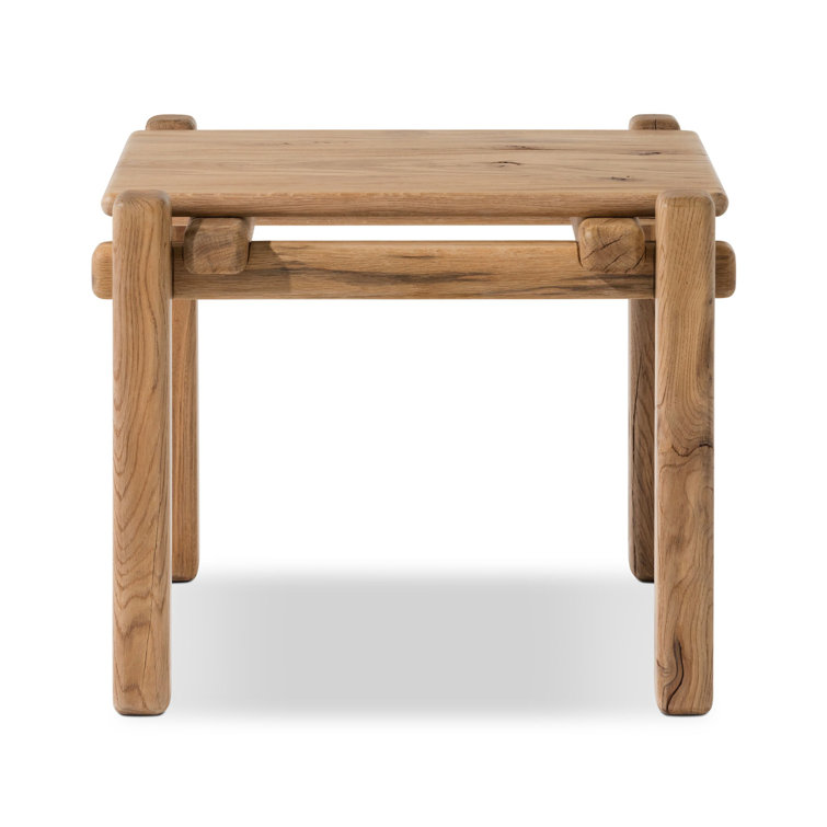 Natural Reclaimed French Oak Rectangular End Table