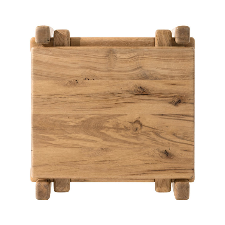 Natural Reclaimed French Oak Rectangular End Table