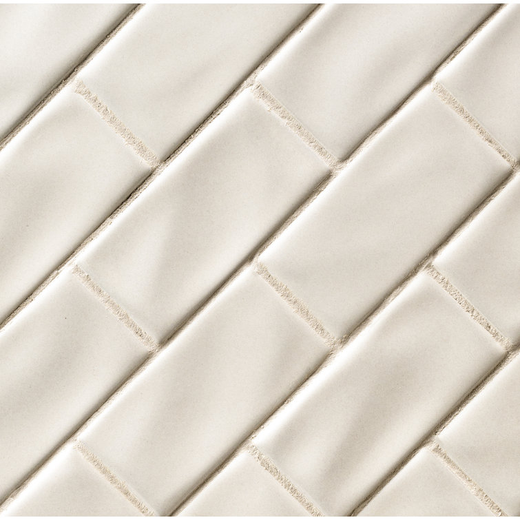 Antique White Glossy Ceramic 3x6 Subway Wall Tile