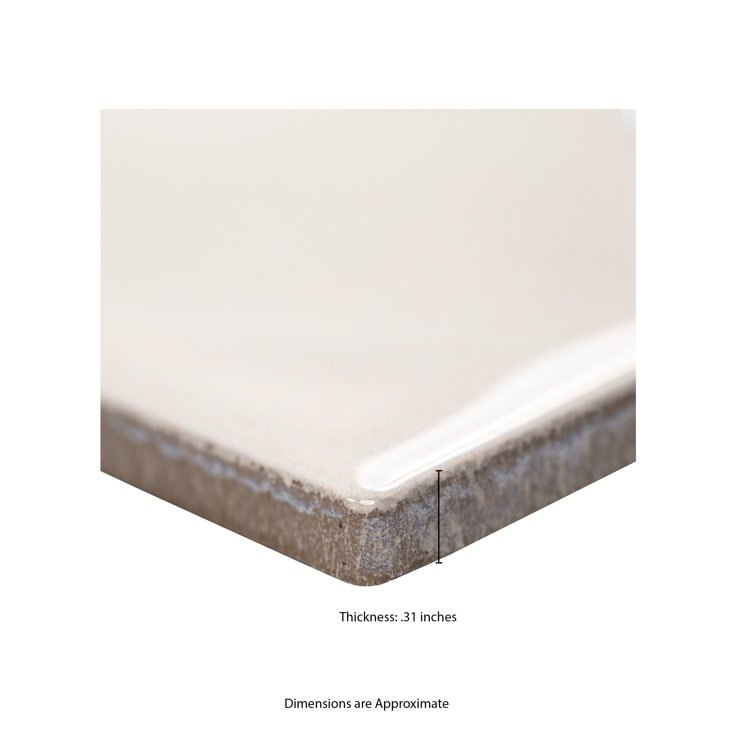 Antique White Glossy Ceramic 3x6 Subway Wall Tile