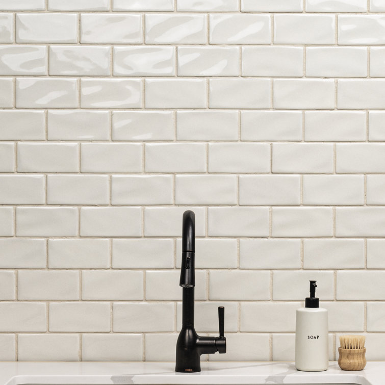 Antique White Glossy Ceramic 3x6 Subway Wall Tile