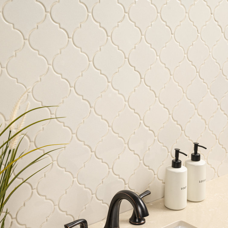 Antique White Ceramic Mosaic Tile Sheet for Walls