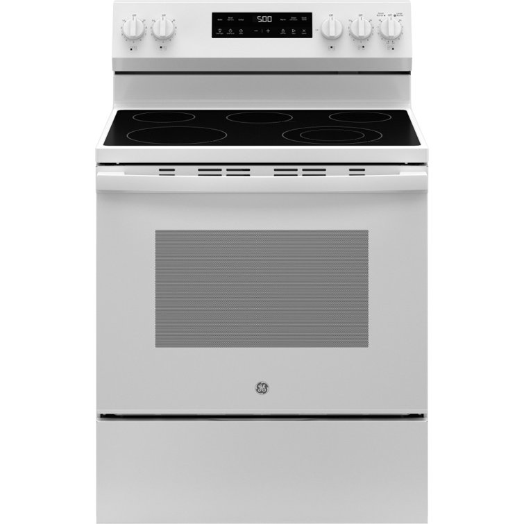 White 30" Free-Standing Electric Range with Self-Cleaning