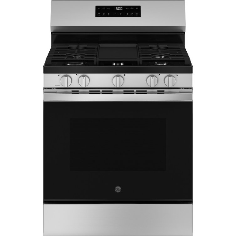 GE 30" Stainless Steel Free-Standing Gas Range with Griddle