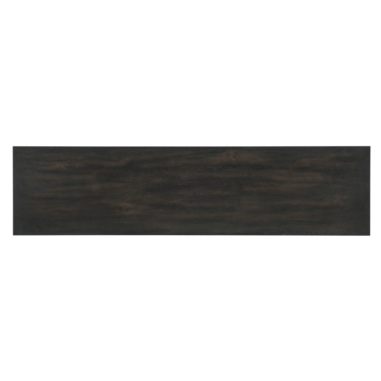 Black Sand 72'' Oak Veneer Media Console with Cabinet