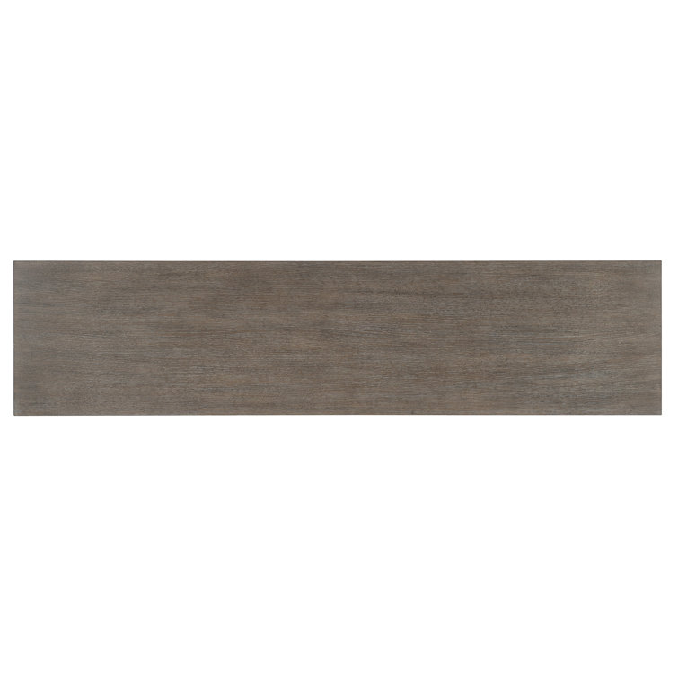 Mink Brown Oak Veneer Media Console with Cabinet