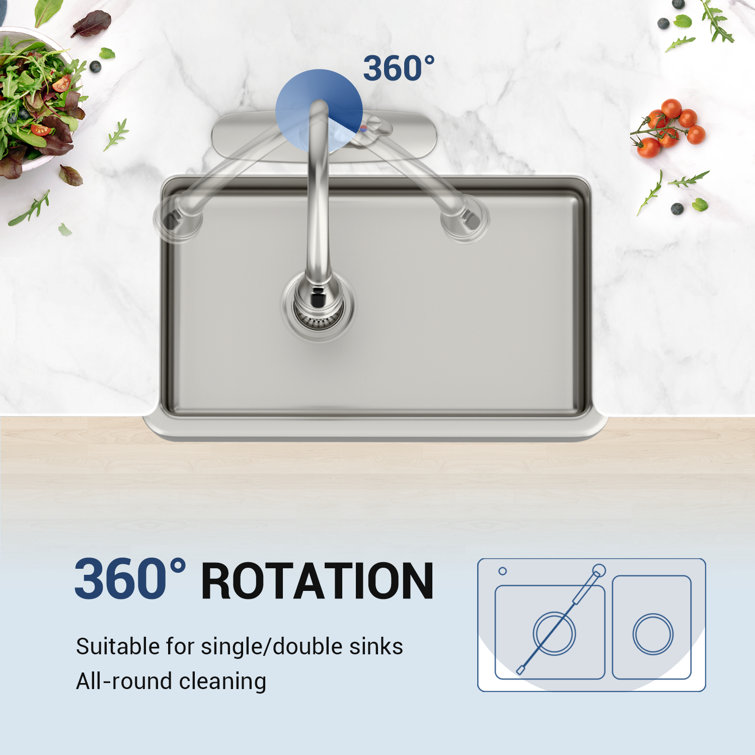 Brushed Nickel High-Arc Pull-Out Spray Kitchen Faucet