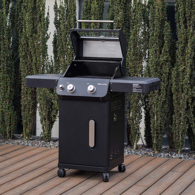 Mesa Black 2-Burner Stainless Steel Propane Gas Grill with LED Controls