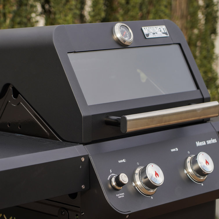 Mesa Black 2-Burner Stainless Steel Propane Gas Grill with LED Controls