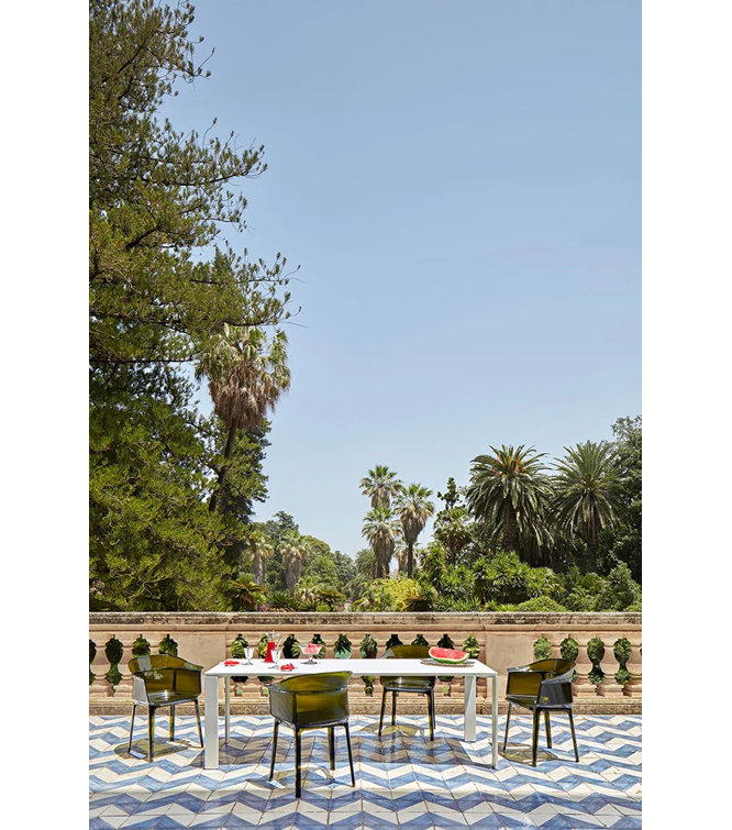Ferruccio Laviani White Steel Rectangular Outdoor Table