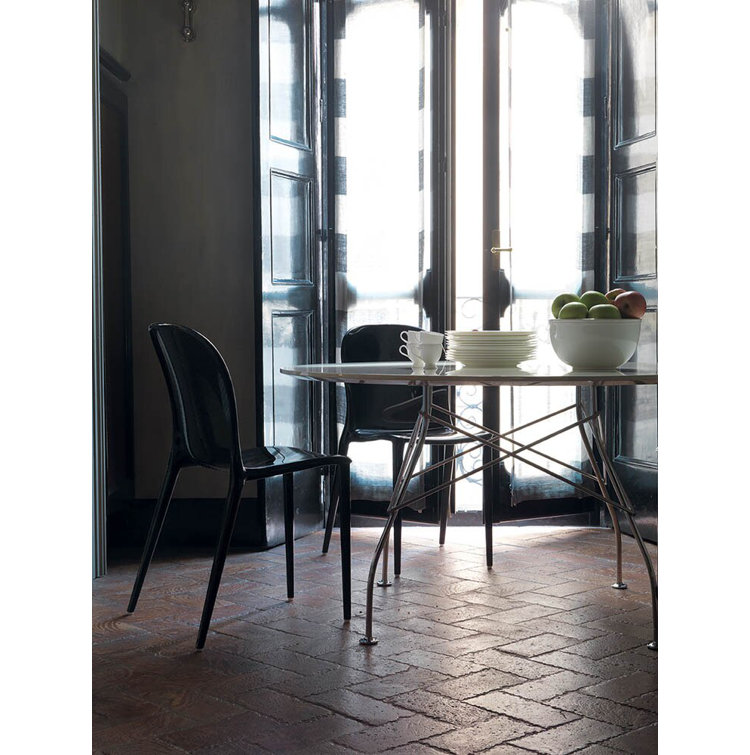 Symphonie Marble and Gold 50" Round Dining Table