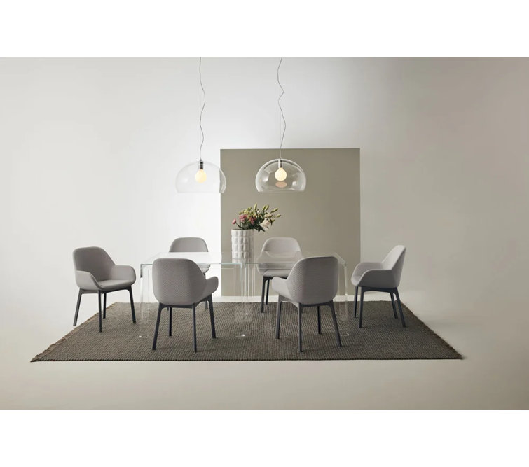 Patricia Urquiola Gray/White Floral Plastic Armchair