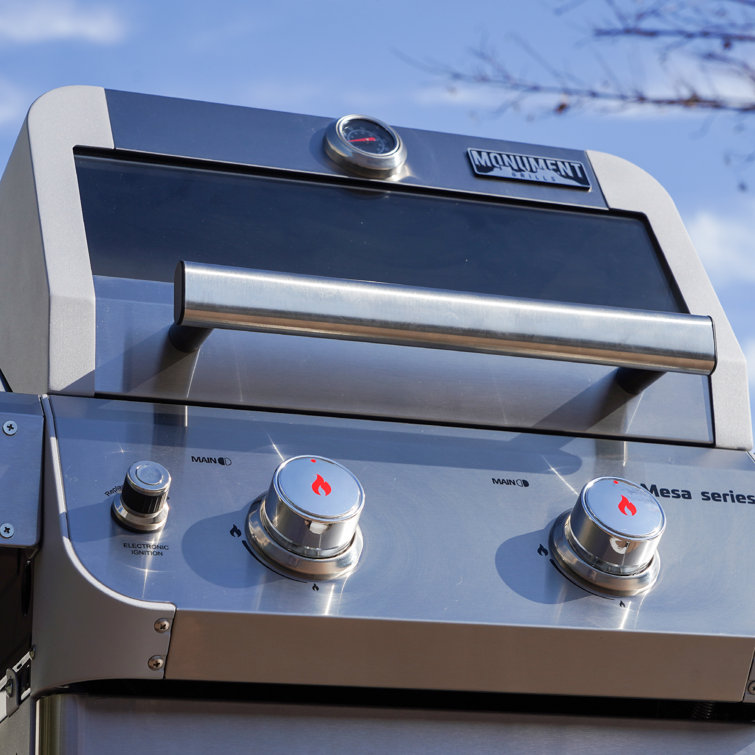 Mesa 2-Burner Stainless Steel Propane Gas Grill with LED Controls