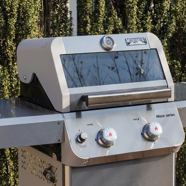 Mesa 2-Burner Stainless Steel Propane Gas Grill with LED Controls